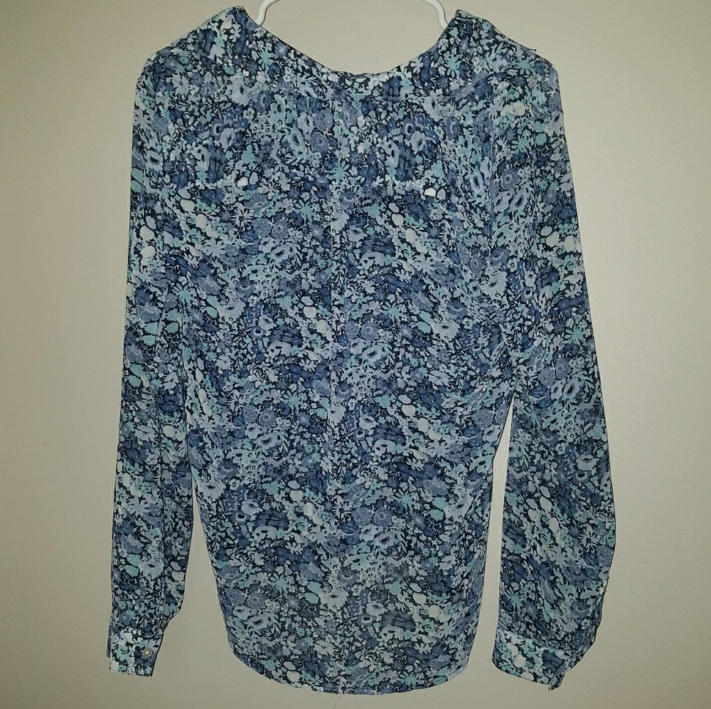 Blue Flowery Blouse - Picture 2 of 3